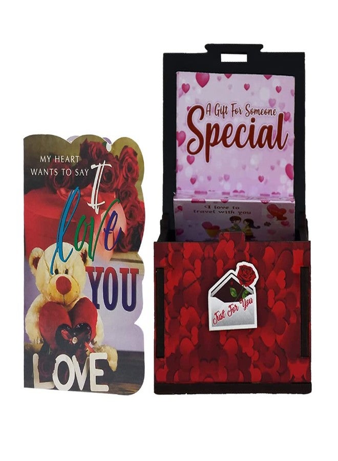 Natali Traders Valentine Day Gift for Girls, Boys - Small Love Greeting Card and Surprise Box - Gift for Girlfriend, Wife, Boyfriend, Best Friend - Birthday - Anniversary Gift - Image 1